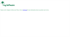 Desktop Screenshot of ivysoftware.net